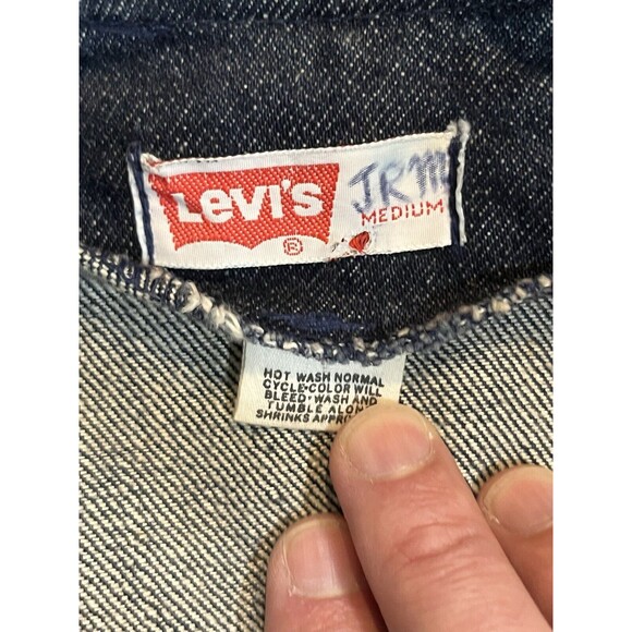 Vintage Levi's Orange Tab Long Split Tail Dark Denim Chore Jacket Men's Size M - Picture 6 of 15
